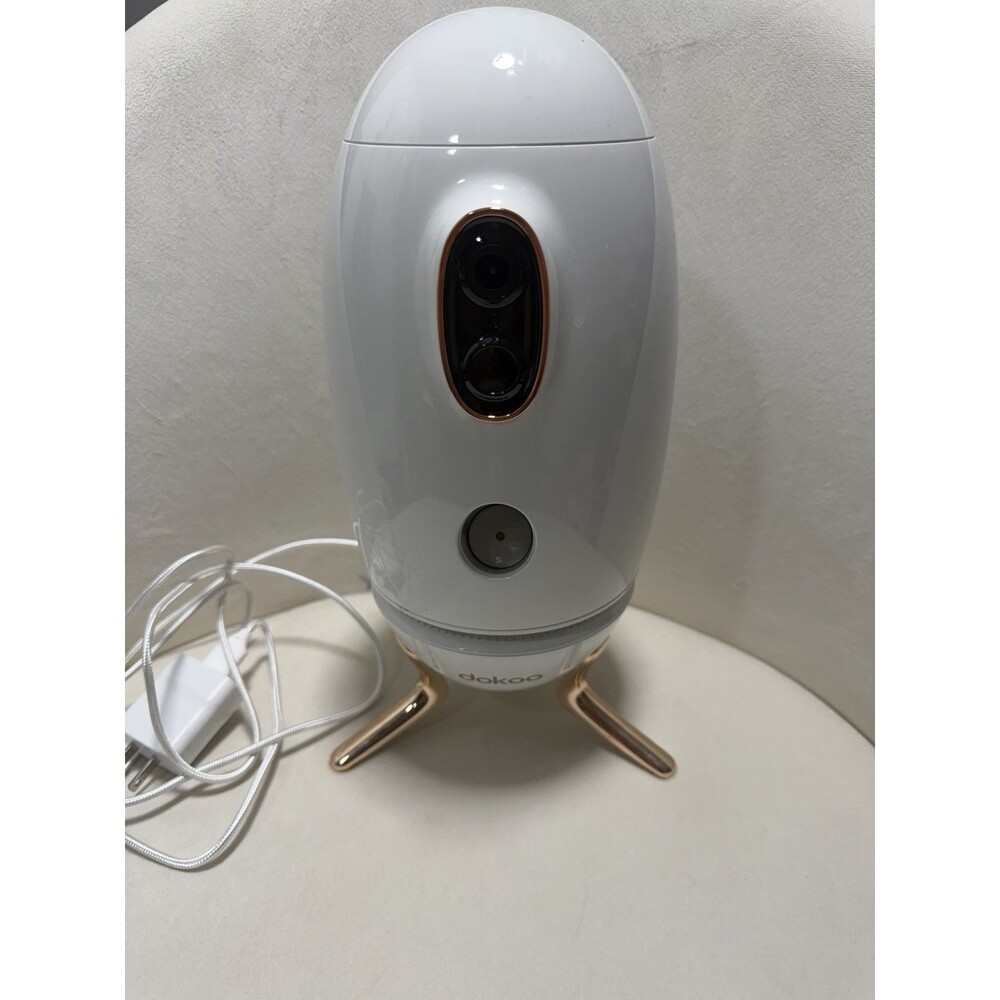 Dokoo Pet Camera Treat Dispenser 1080p WiFi Night Vision 2-Way Audio White